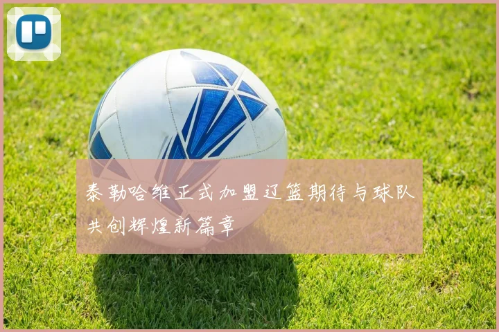 泰勒哈维正式加盟辽篮期待与球队共创辉煌新篇章